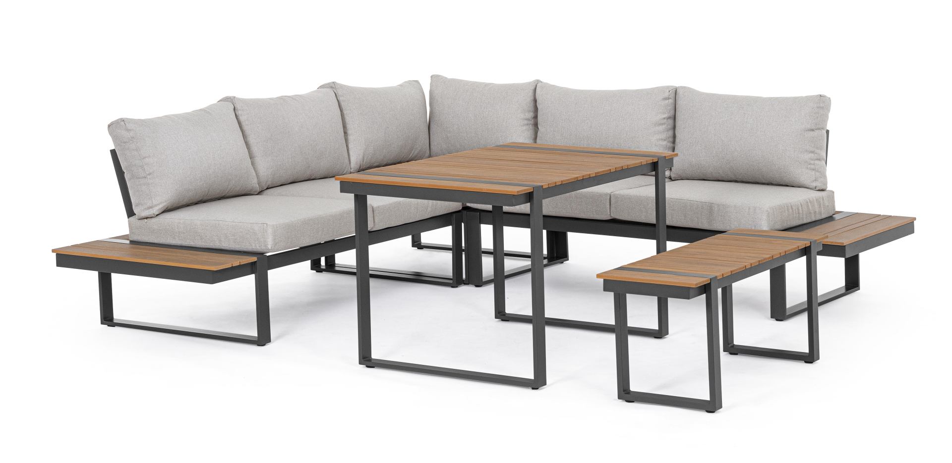 Gartenlounge Sven aus Aluminium, Anthrazit Gartenlounge Sven aus Aluminium, Anthrazit
