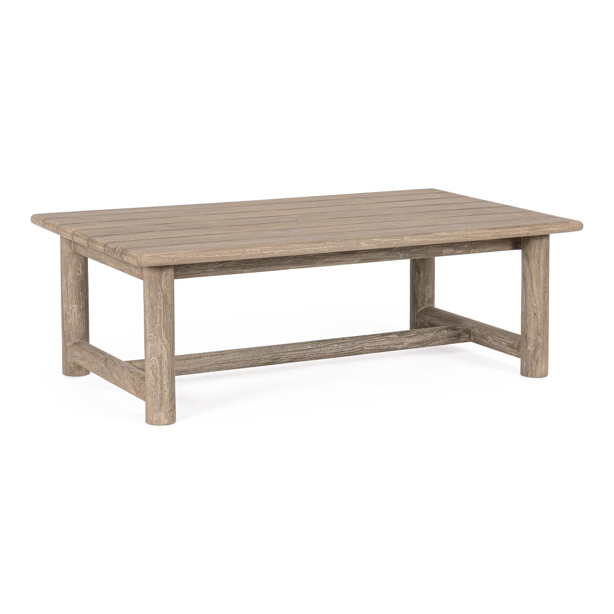 Gartencouchtisch Maynard - recyceltes Teakholz Naturbraun, 120 x 70 cm