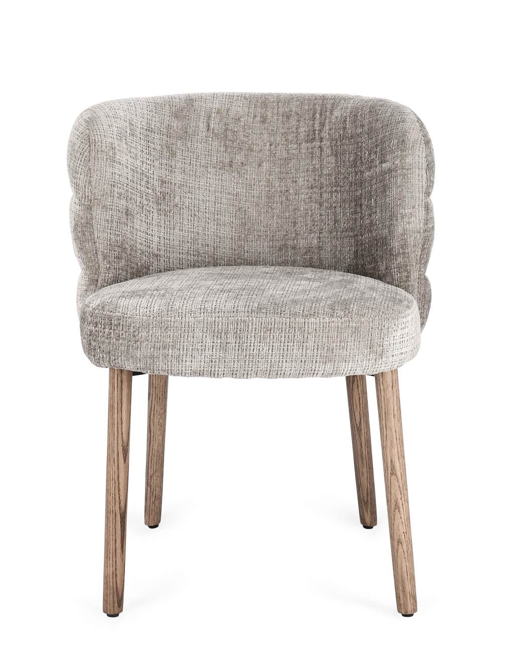 Esszimmerstuhl Ilma aus Stoff, Aschgrau