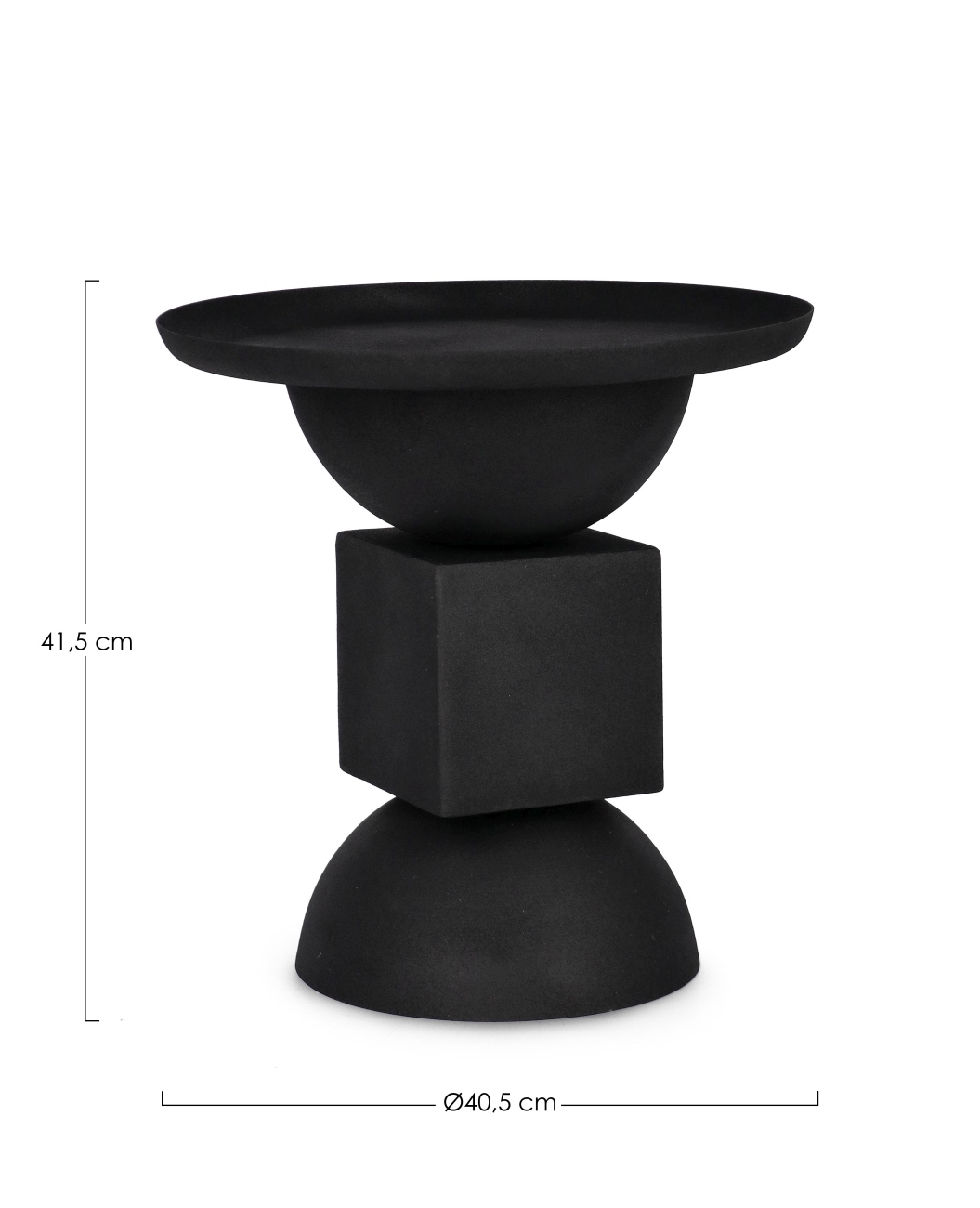 Beistelltisch Alka aus Metall, Schwarz