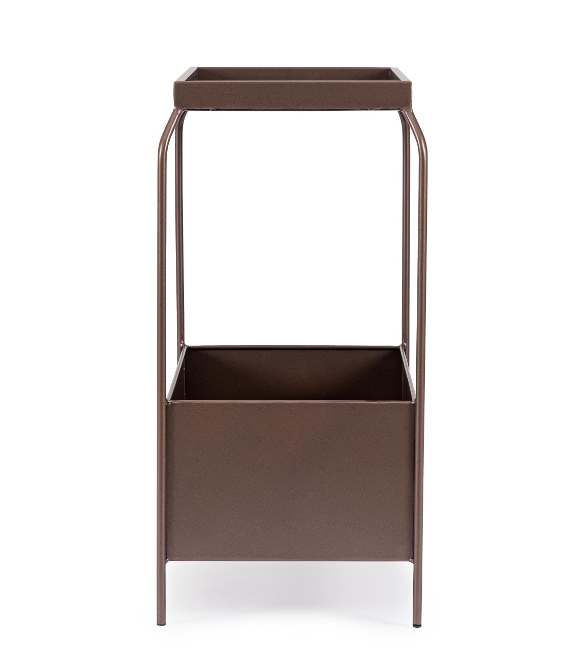 Nachttisch Godric aus Metall, Braun