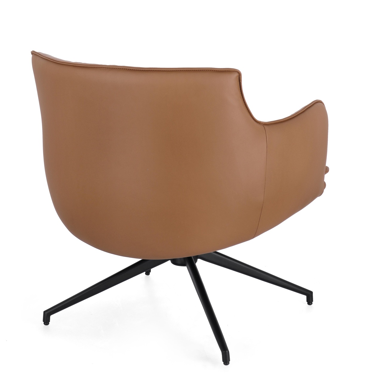 Drehsessel Vermont aus Kunstleder, Cognac