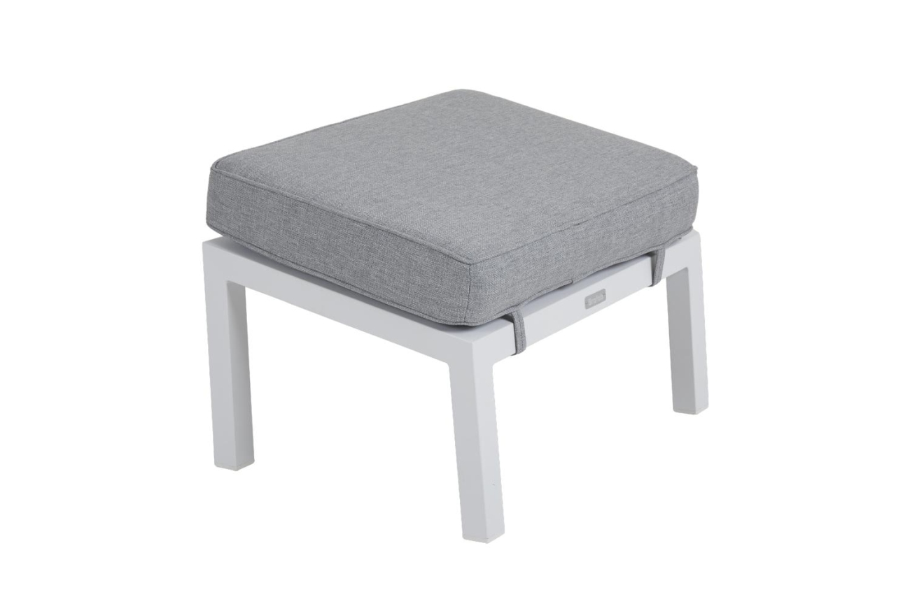 Gartenhocker Belfort mit Kissen No.1, Weiß Gartenhocker Belfort mit Kissen No.1, Weiß