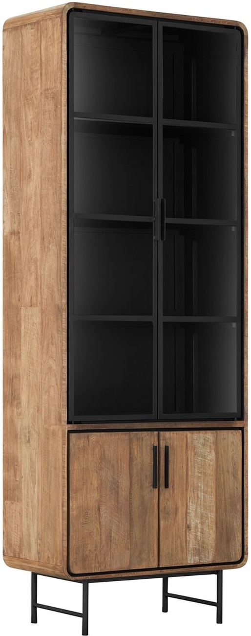 Schrank Evo aus recyceltem Teakholz, Glastüren Schrank Evo aus recyceltem Teakholz, Glastüren