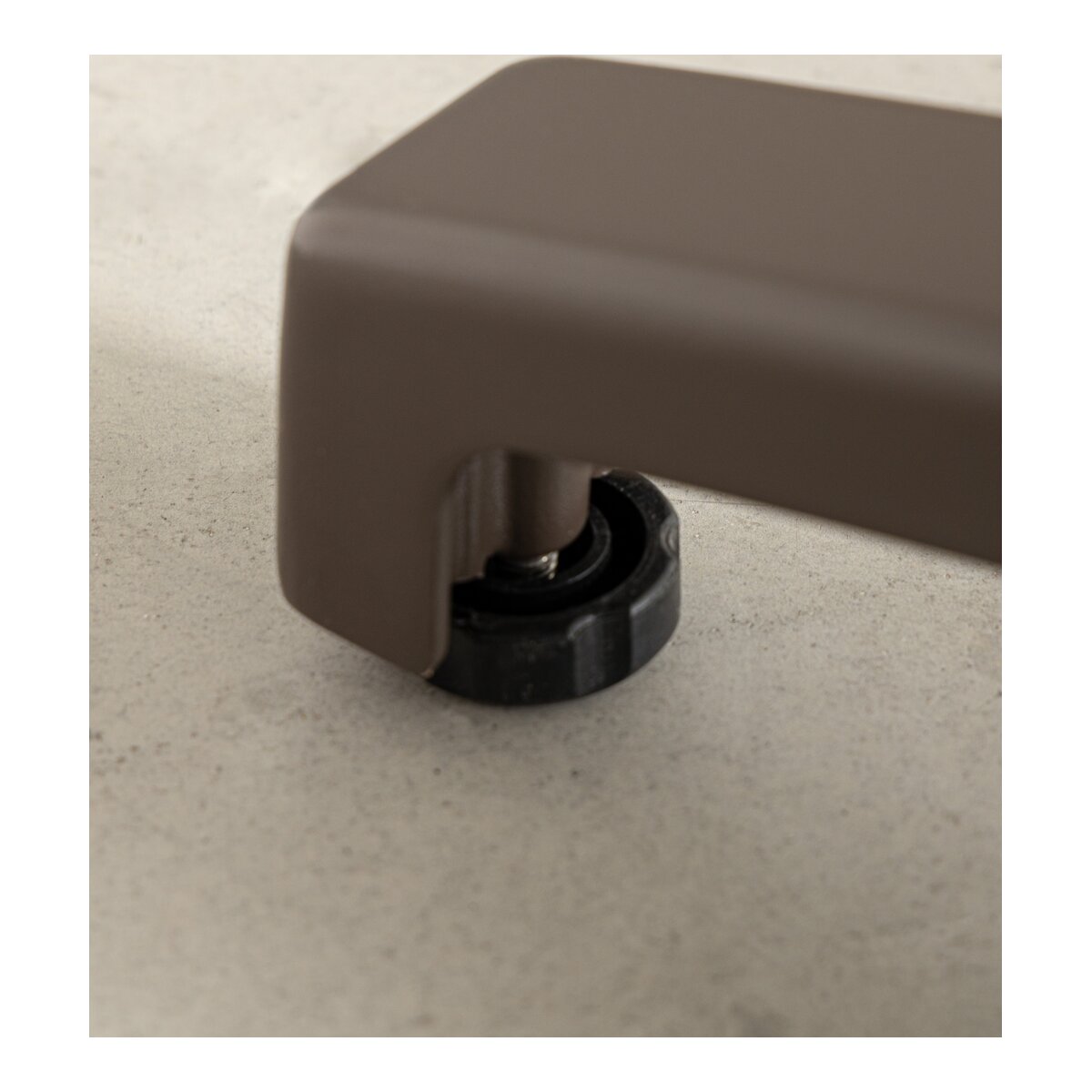 Garten-Bistrotisch Claret - Aluminium Schokobraun, Steinplatte Beige, 70 x 70 cm
