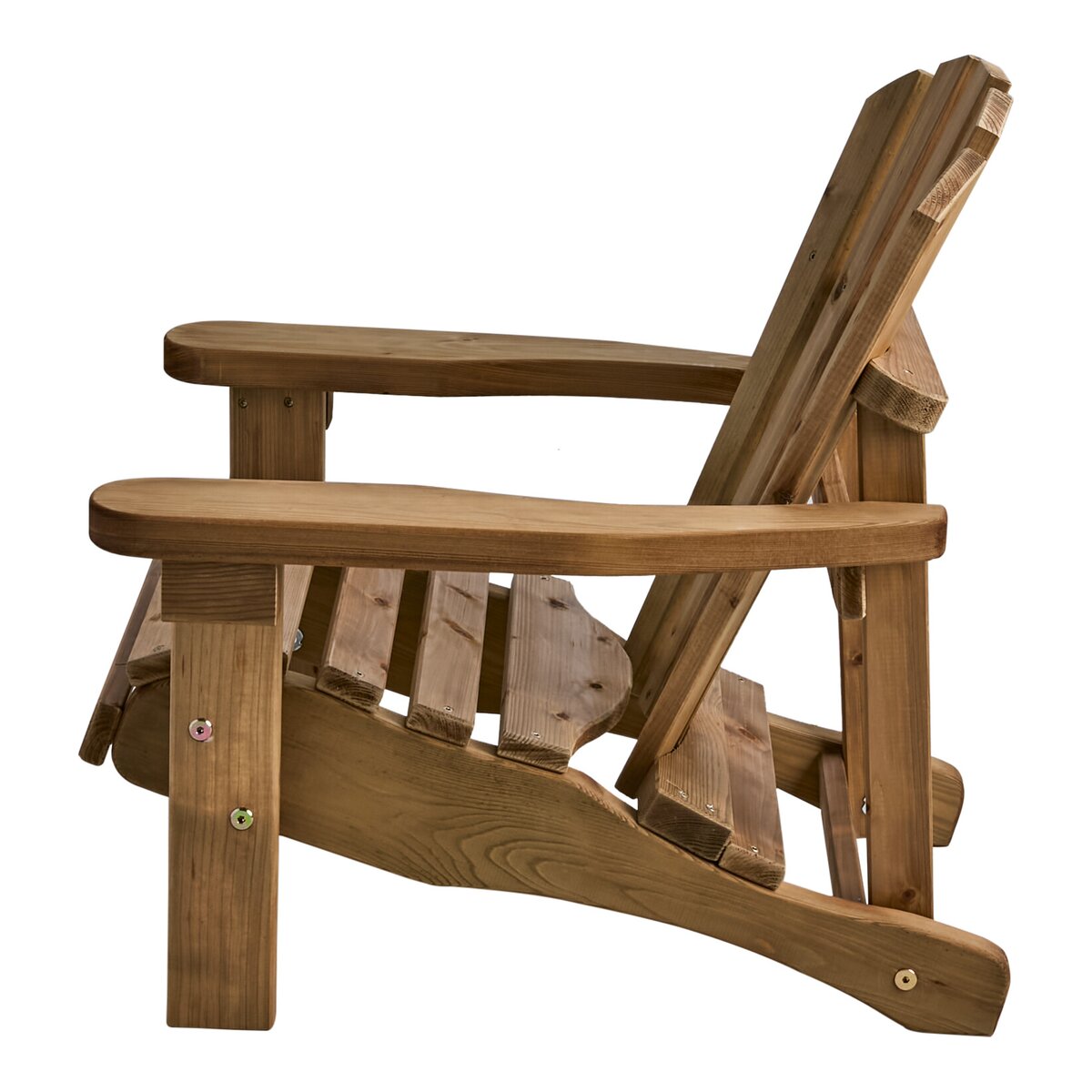 Gartensessel Gnarp von Brafab aus Kiefernholz, klassisch im Adirondack-Design, natur, mit Armlehnen