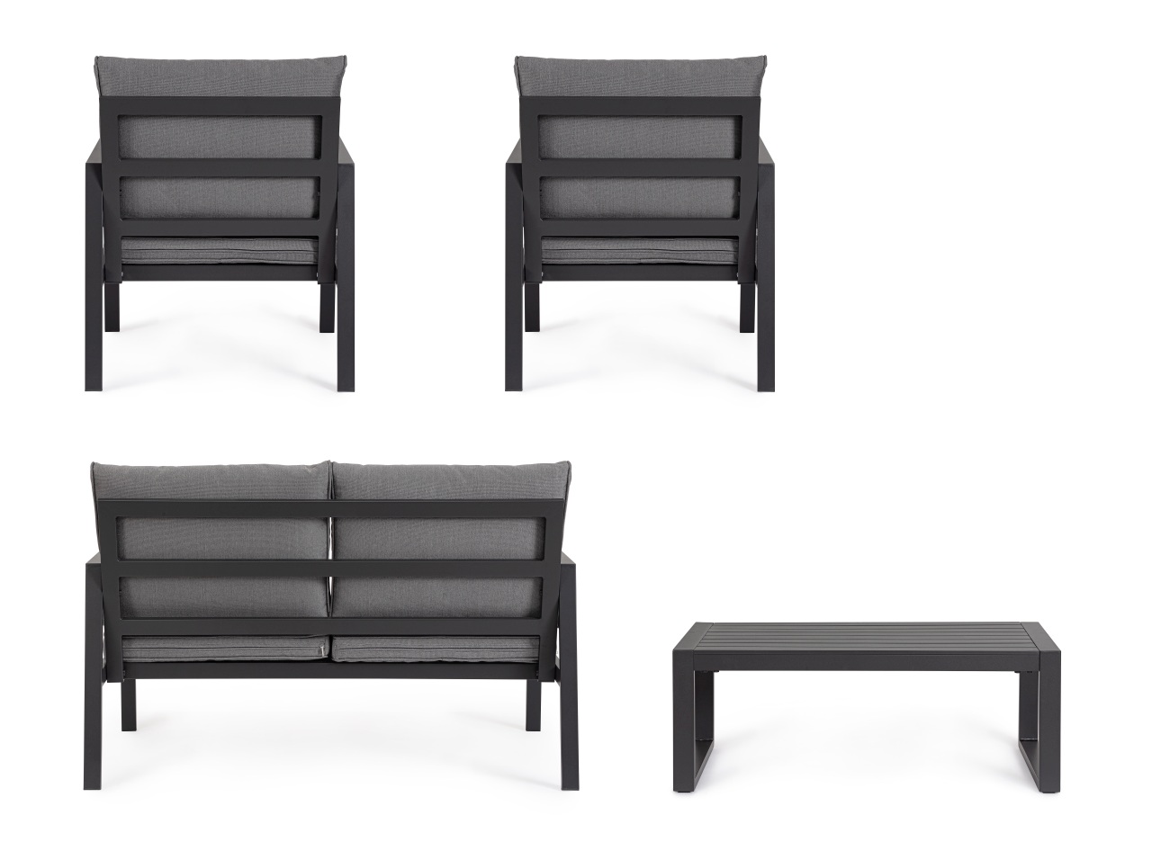 Garten-Set Hilde 4er Gruppe, Anthrazit