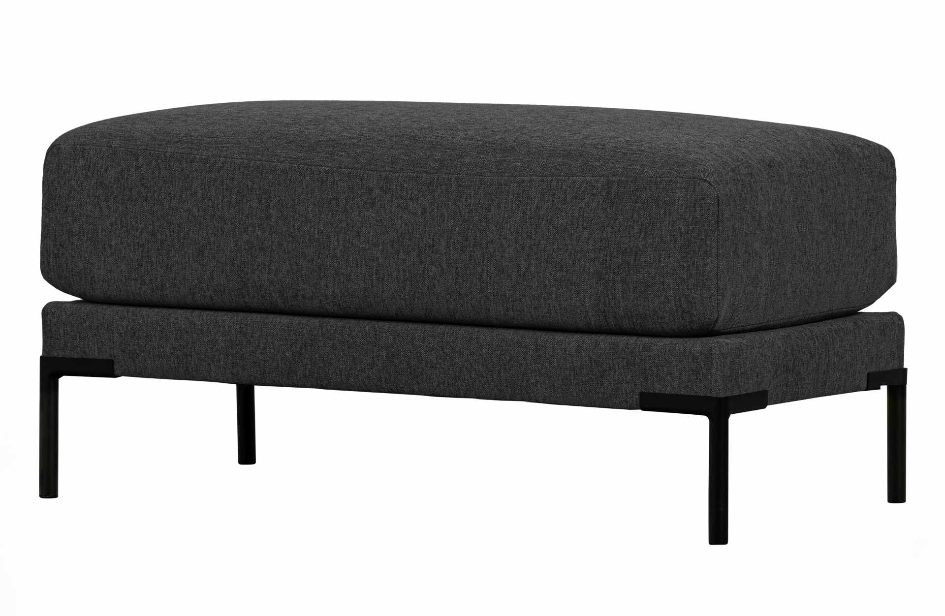 Das Modulsofa Couple Lounge überzeugt mit seinem modernen Design. Das Lounge Element mit der Ausführung 50 cm wurde aus Melange Stoff gefertigt, welcher einen einen dunkelgrauen Farbton besitzen. Das Gestell ist aus Metall und hat eine schwarze Farbe. Das
