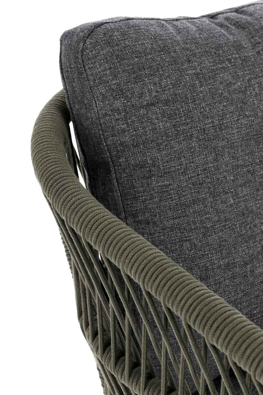 Gartenstuhl Galdana aus Aluminium, Grün / Anthrazit