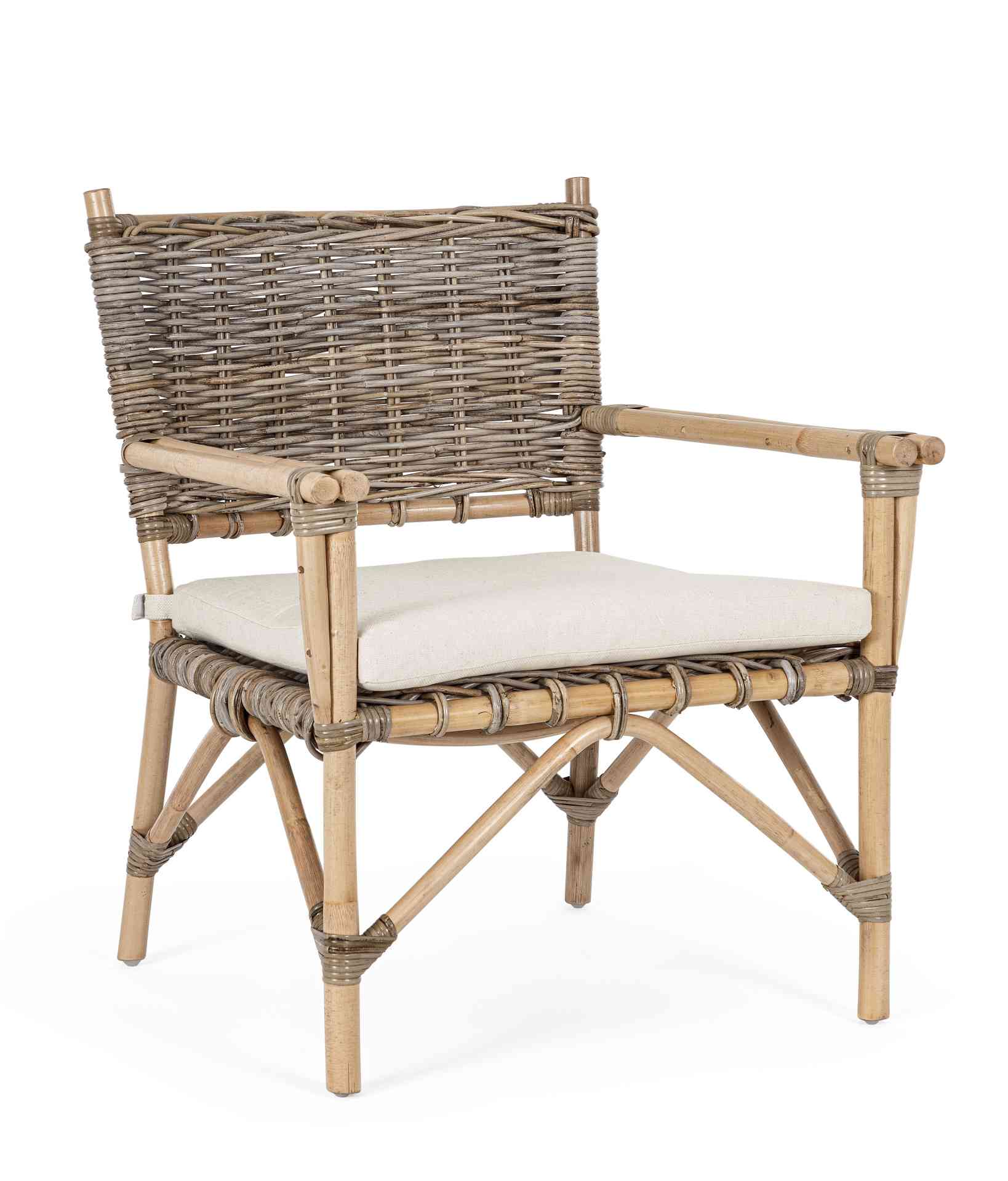 Gartensessel Tarifa aus Rattan mit Kissen Gartensessel Tarifa aus Rattan mit Kissen