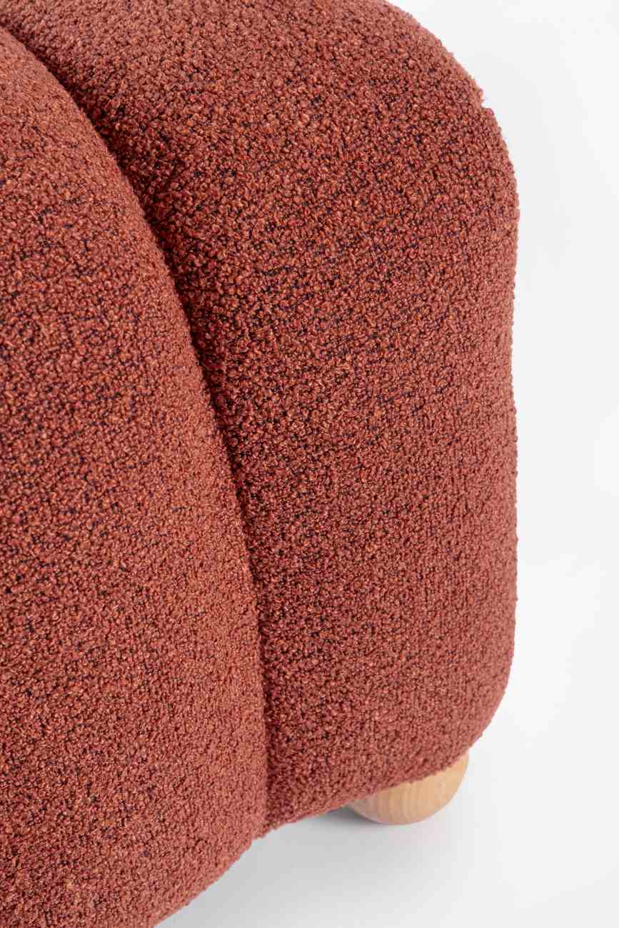 Bank Zora aus Boucle 120 cm, Ginger
