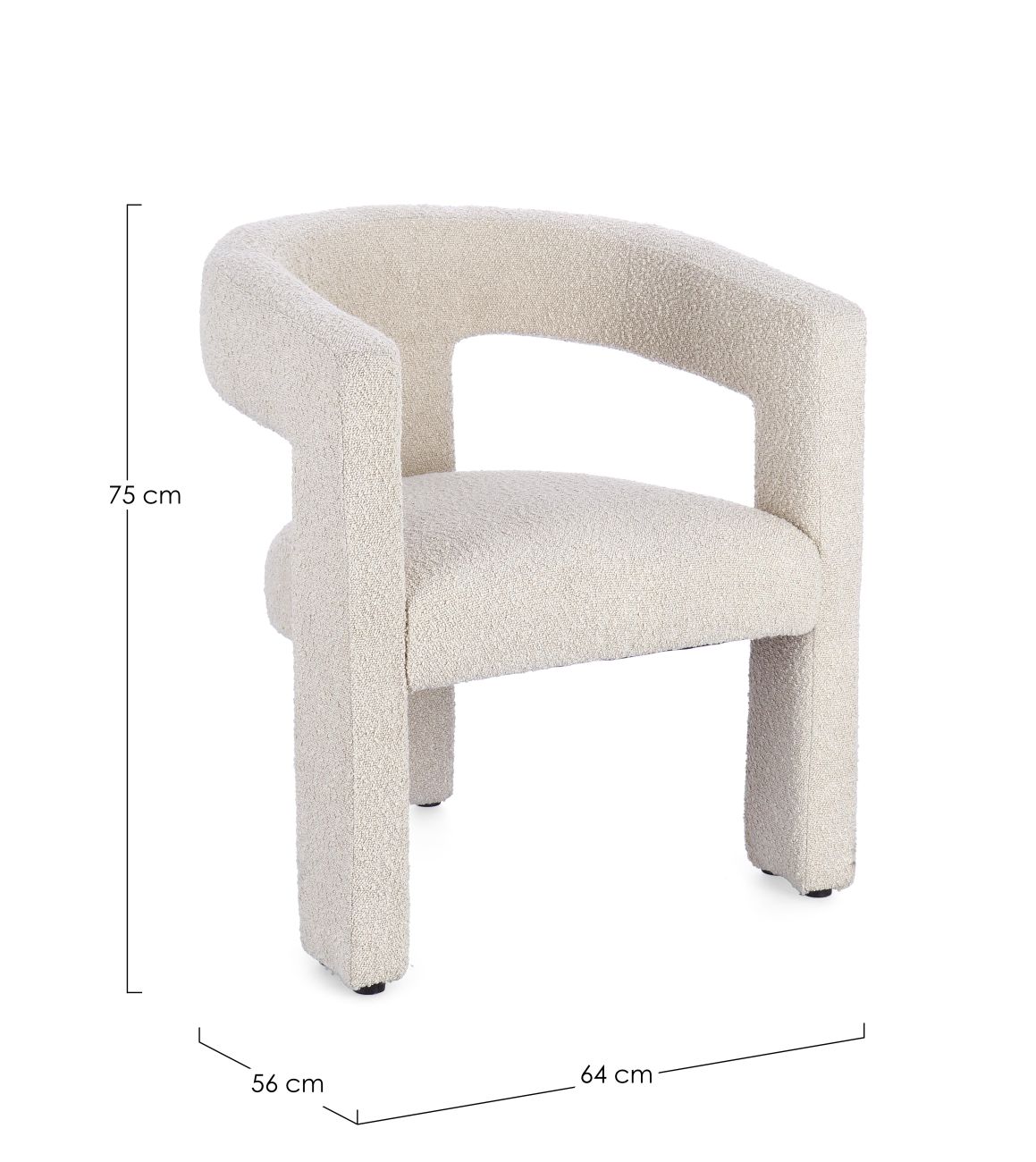 Esszimmerstuhl Arabella mit Armlehne, Eis