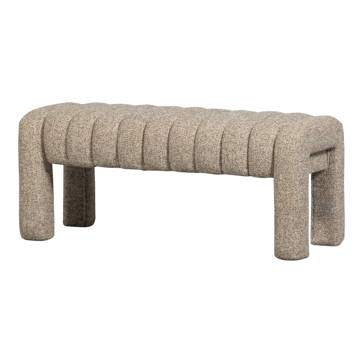 Bank Frex - Bouclé-Stoff Braun, 110 cm