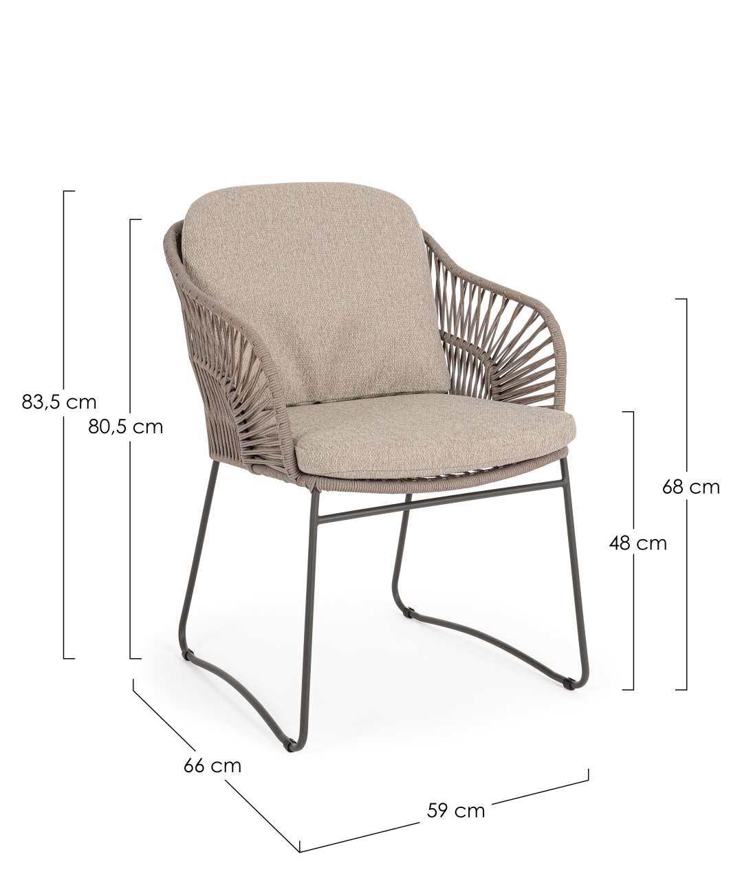 Gartenstuhl Carles Inkl. Kissen