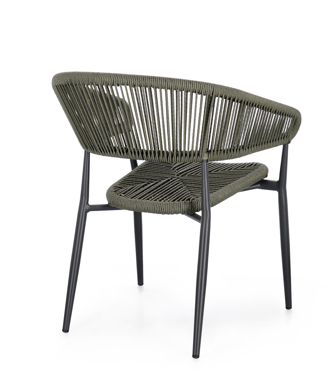 Gartenstuhl Algaida aus Aluminium, Anthrazit / Grün