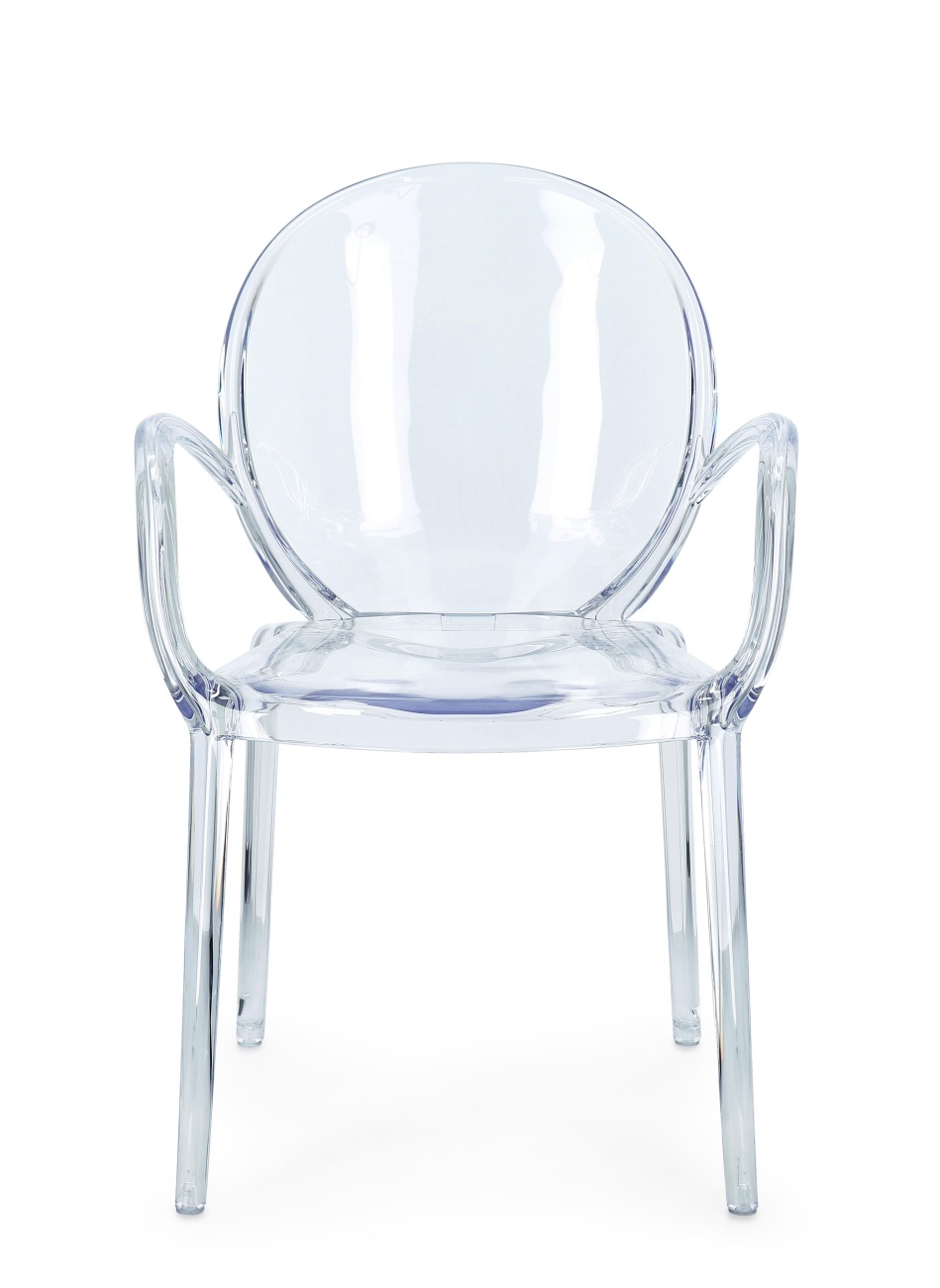 Gartenstuhl Camilla 4er-Set mit Armlehne, Transparent