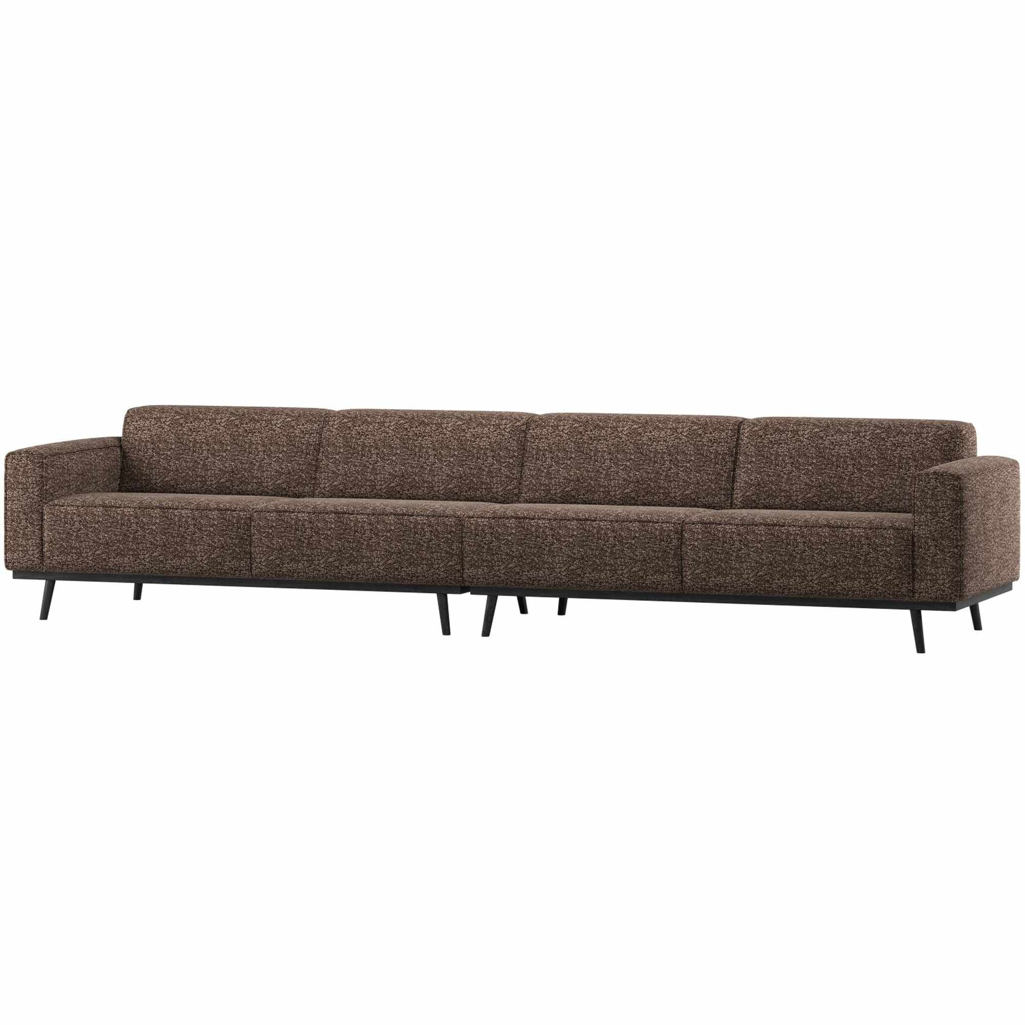 Sofa Statement 6-Sitzer 372 cm - Melange-Stoff, Braun