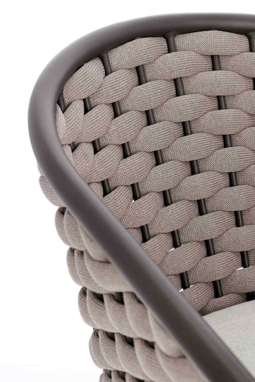 Gartenstuhl Margalida aus Aluminium, Taupe / Anthrazit