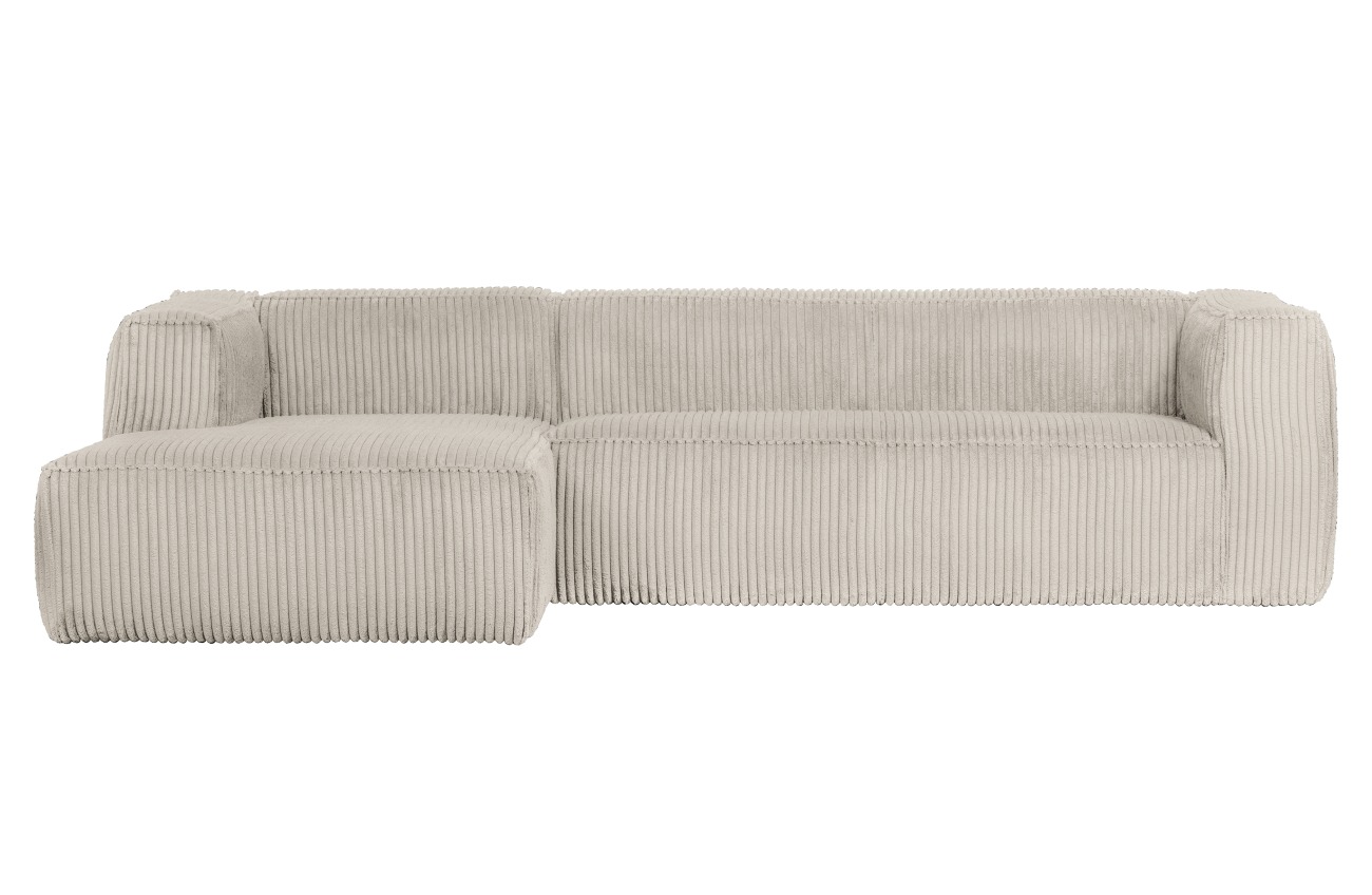 Ecksofa Bean mit Cordbezug, Links, Hellgrau Ecksofa Bean mit Cordbezug, links Natur