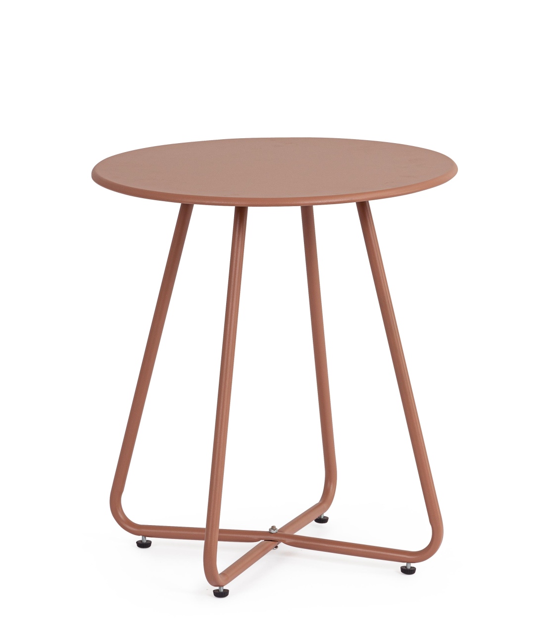 Gartenbeistelltisch Jable aus Metall Ø 45 cm, Koral Gartenbeistelltisch Jable aus Metall Ø 45 cm, Koral