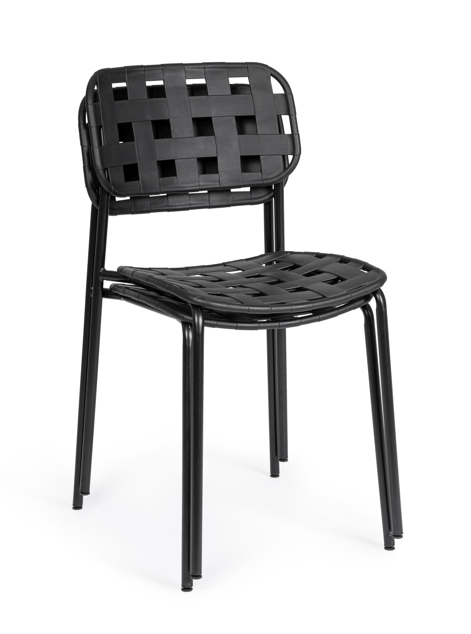 Gartenstuhl Clover aus Metall, Schwarz