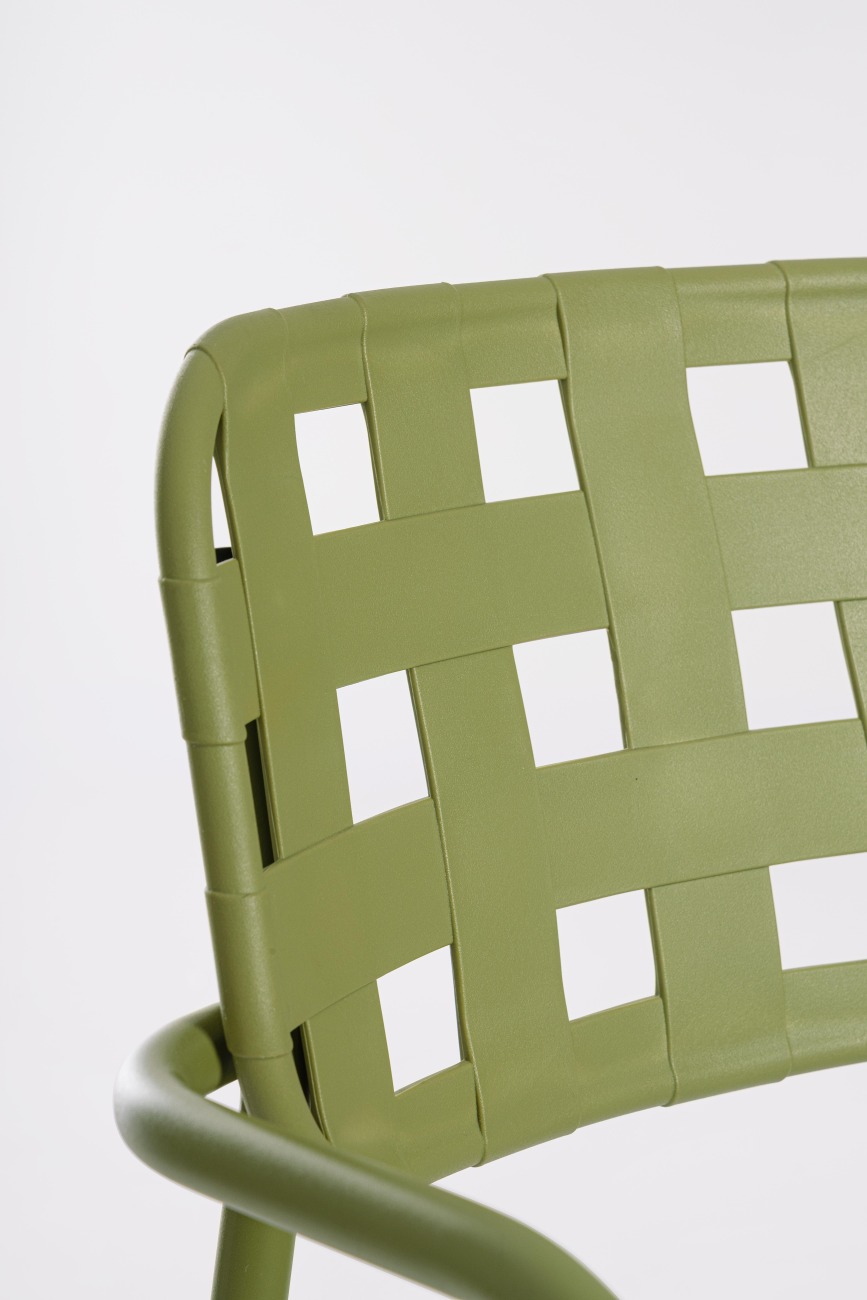 Gartenstuhl Clover mit Armlehne, Grün