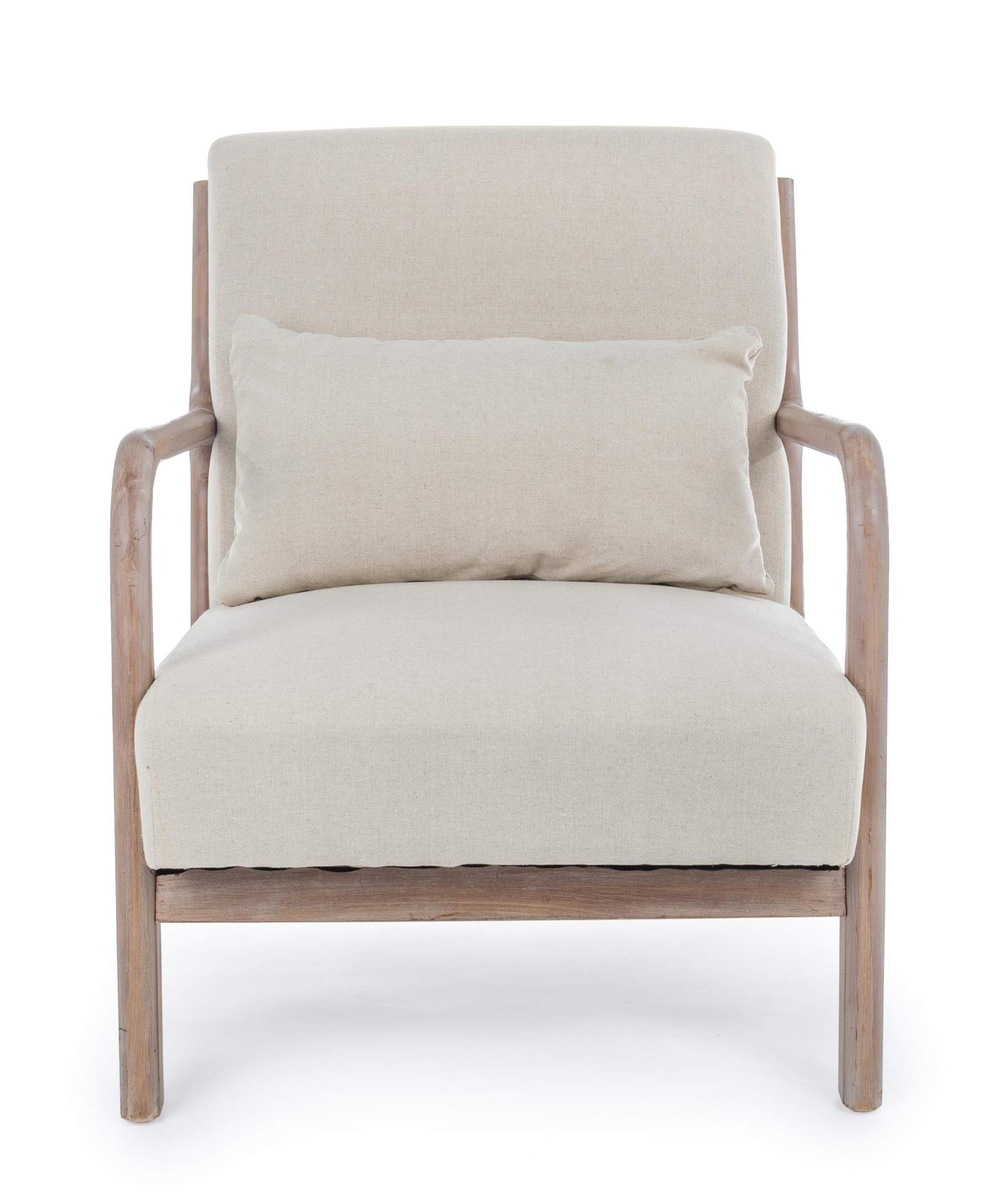 Sessel Ancilla mit Stoff-Bezug, Beige