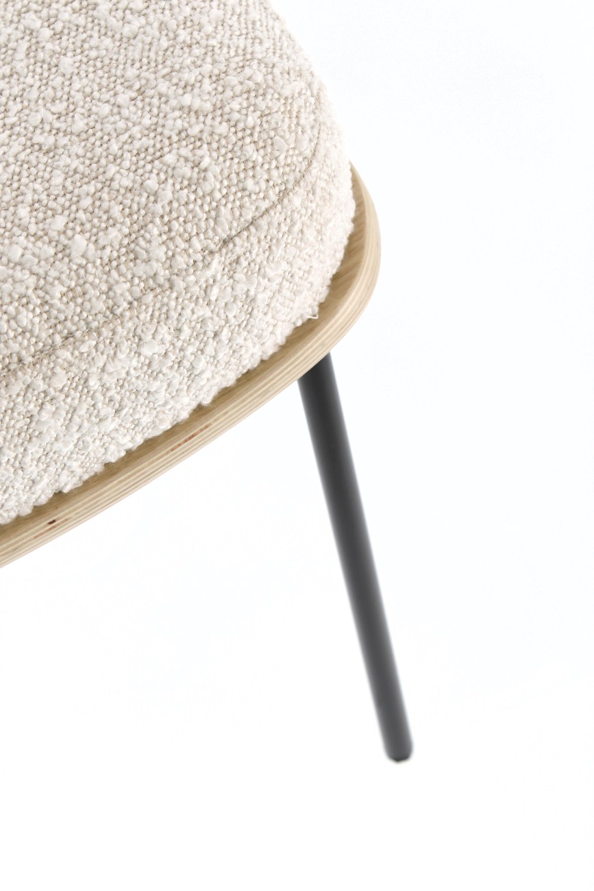 Sessel Emerson aus Boucle-Stoff, Beige