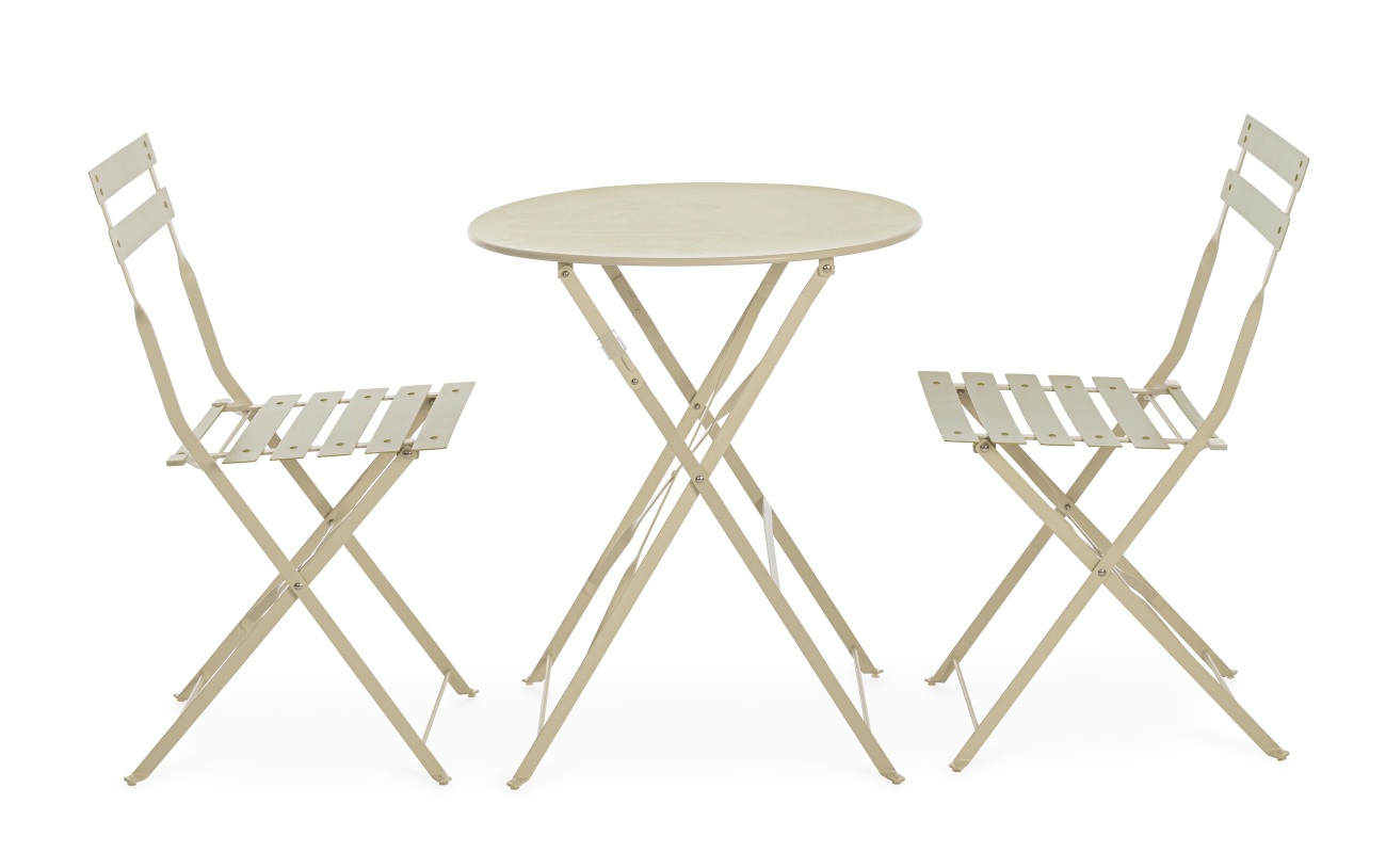 Garten-Set Austin, Stühle & Tisch, Gips