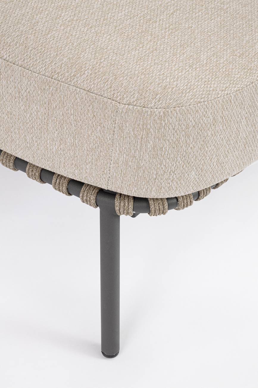 Gartendaybed Ivissa aus Metall, Anthrazit