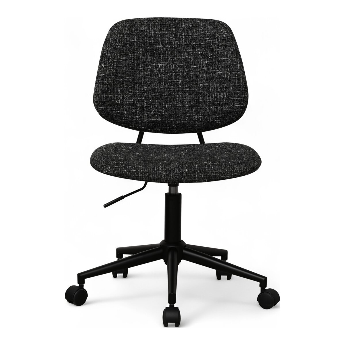 Bürostuhl Otal aus Boucle - Drehbar, Höhenverstellbar, Neigbar, Schwarz