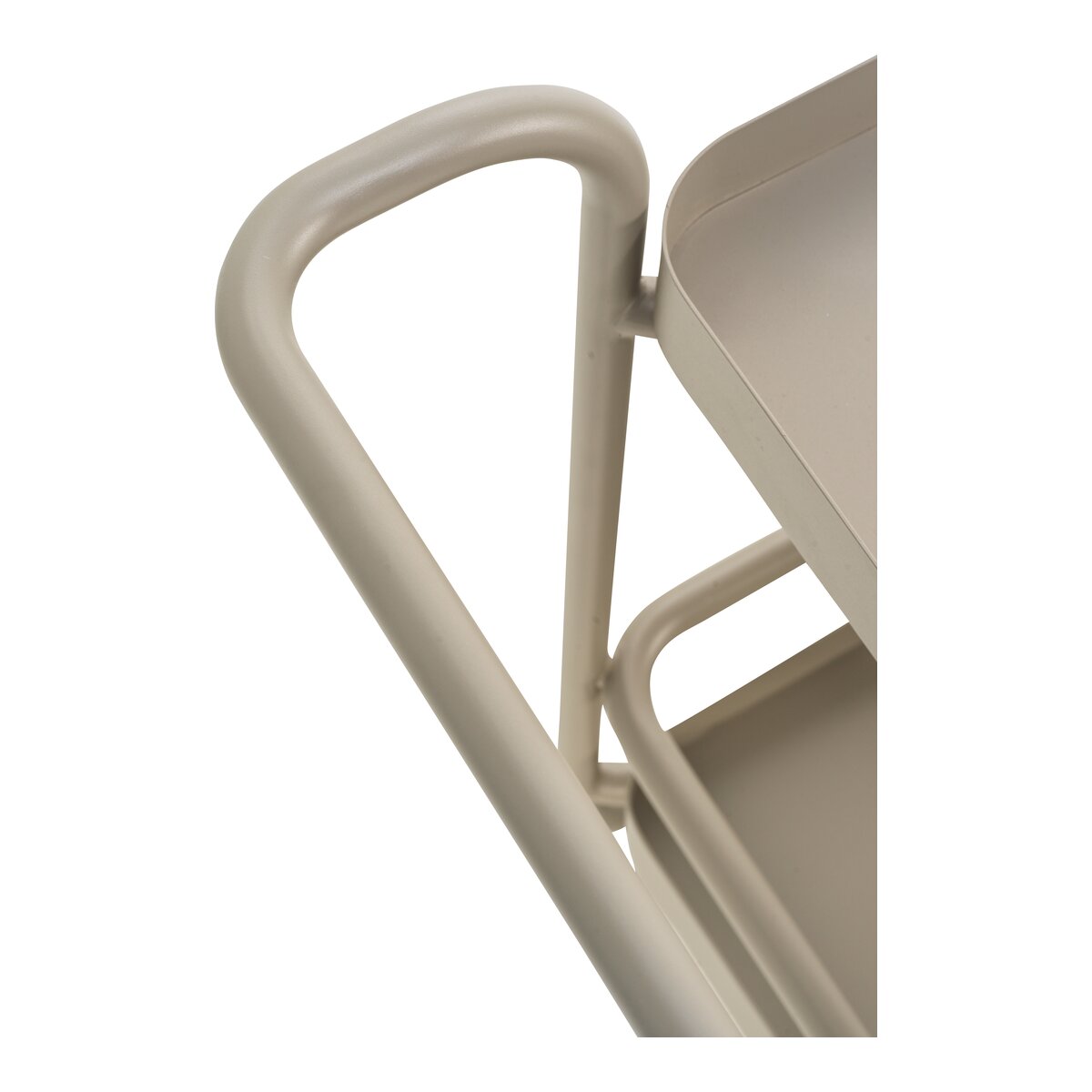 Garten-Servierwagen Trolly, Khaki - aus Aluminium, mit Rollen