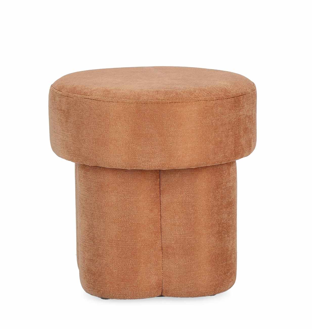 Hocker Glenda aus Stoff, Orange