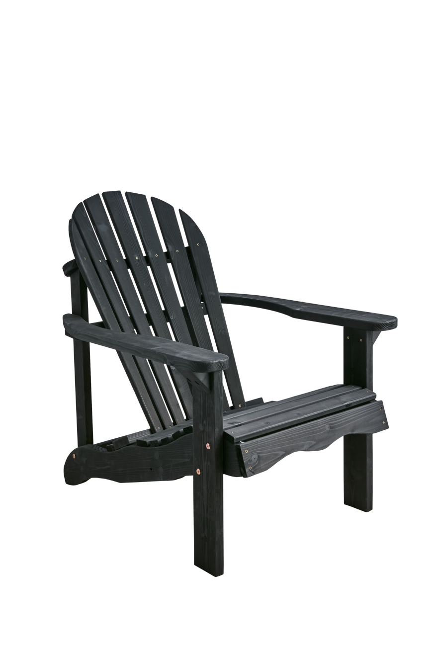 Gartensessel Skule aus Kiefernholz, Schwarz Gartensessel Skule aus Kiefernholz, Schwarz