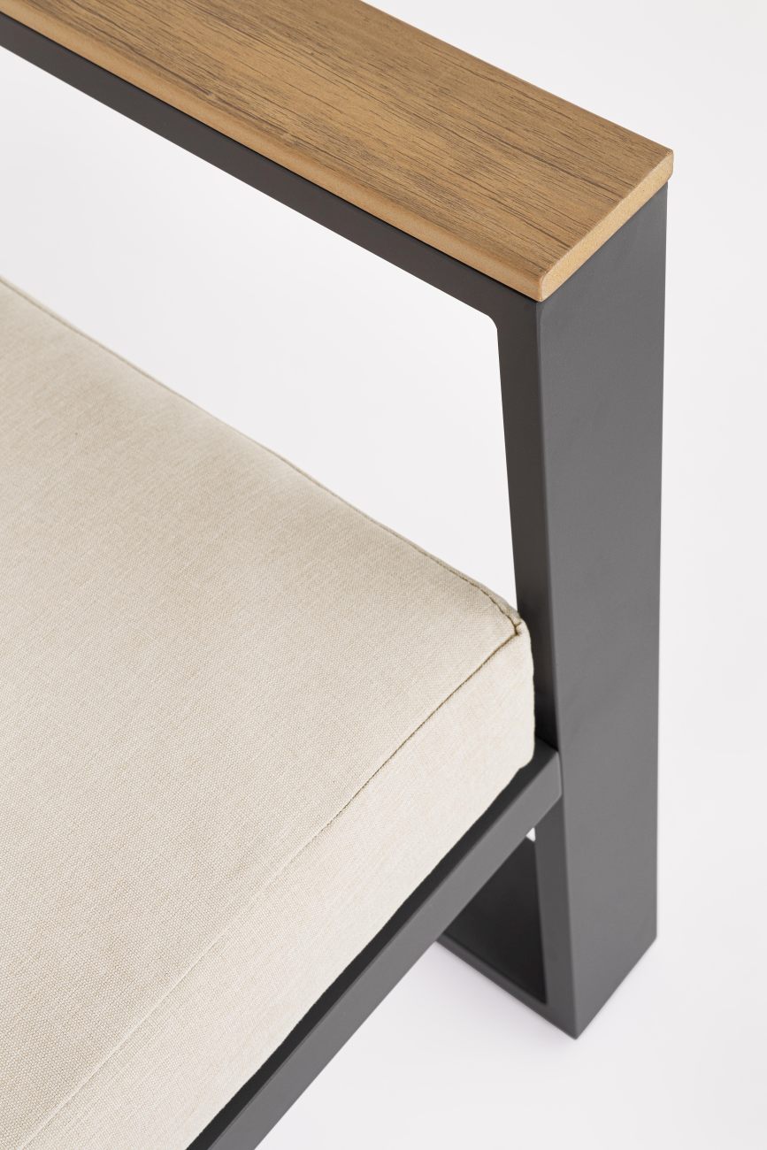 Garten-Set Leandro 4er Gruppe, Anthrazit / Beige