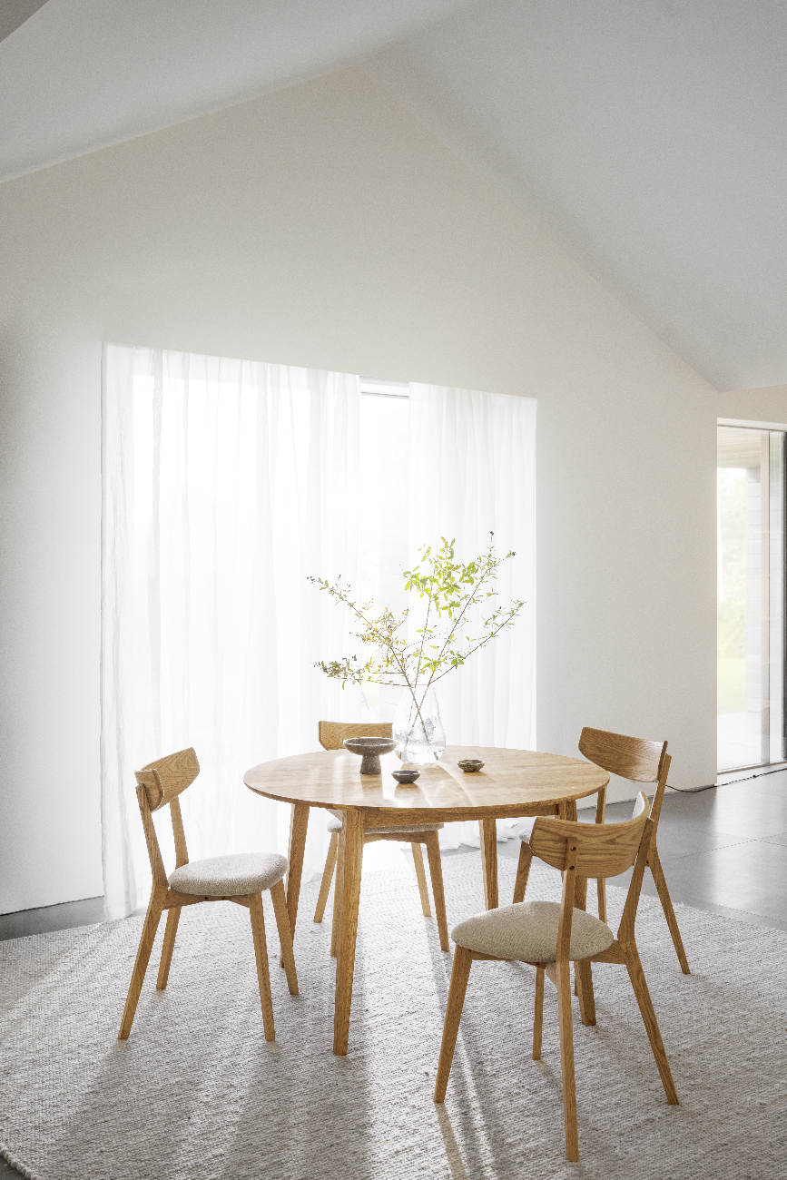 Esstisch Filippa Rund mit Auszug, 120/165cm, Eiche Natur