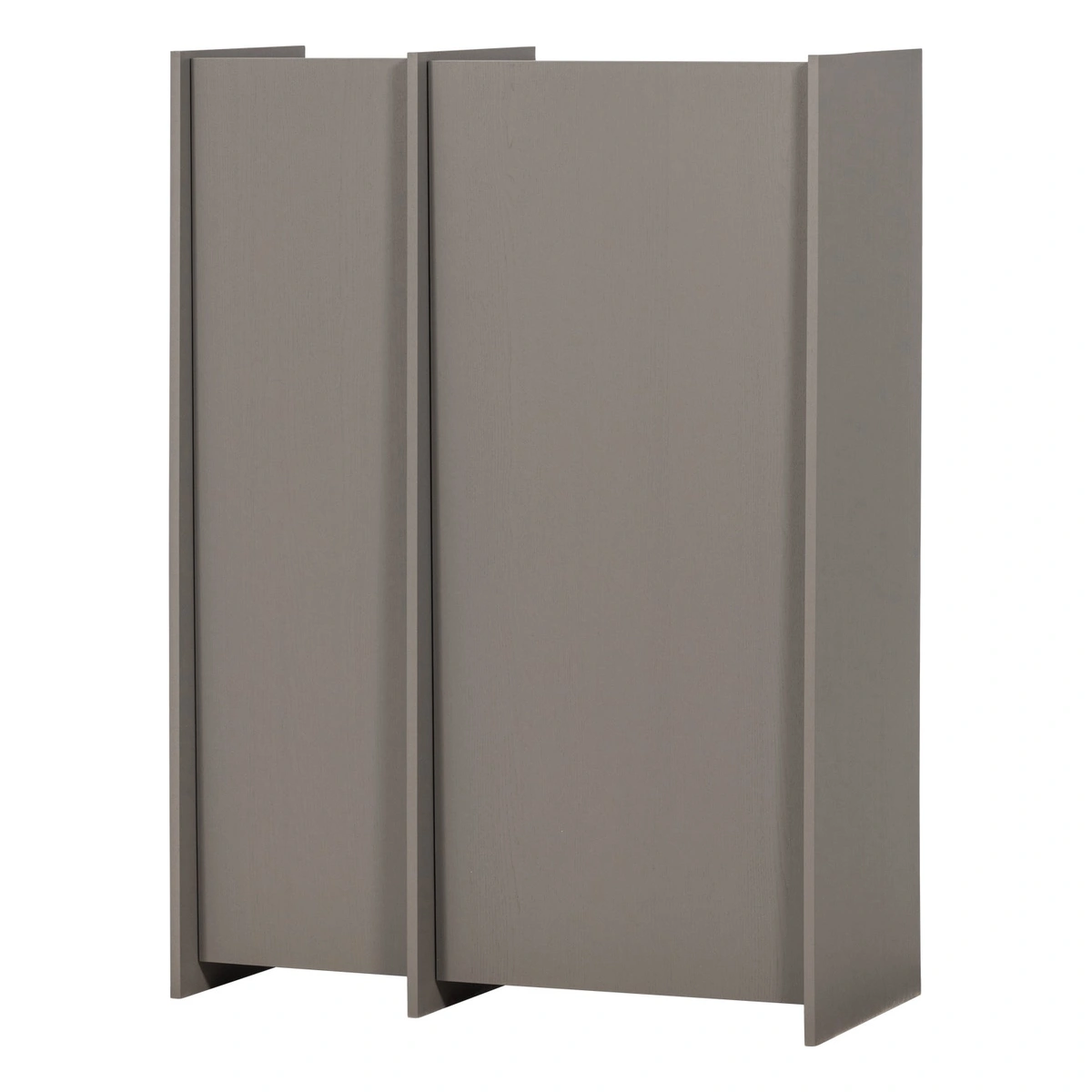 Schrank Brock - Aschenfurnier warmes Grau, 102 cm