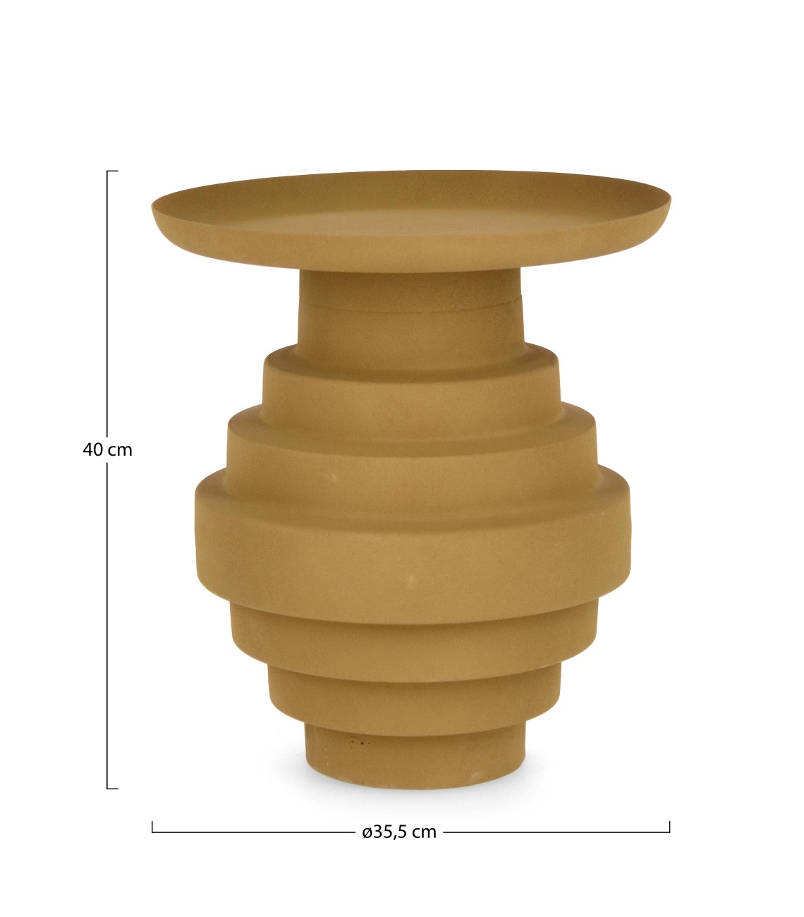 Beistelltisch Amba aus Metall Ø 35 cm, Senf