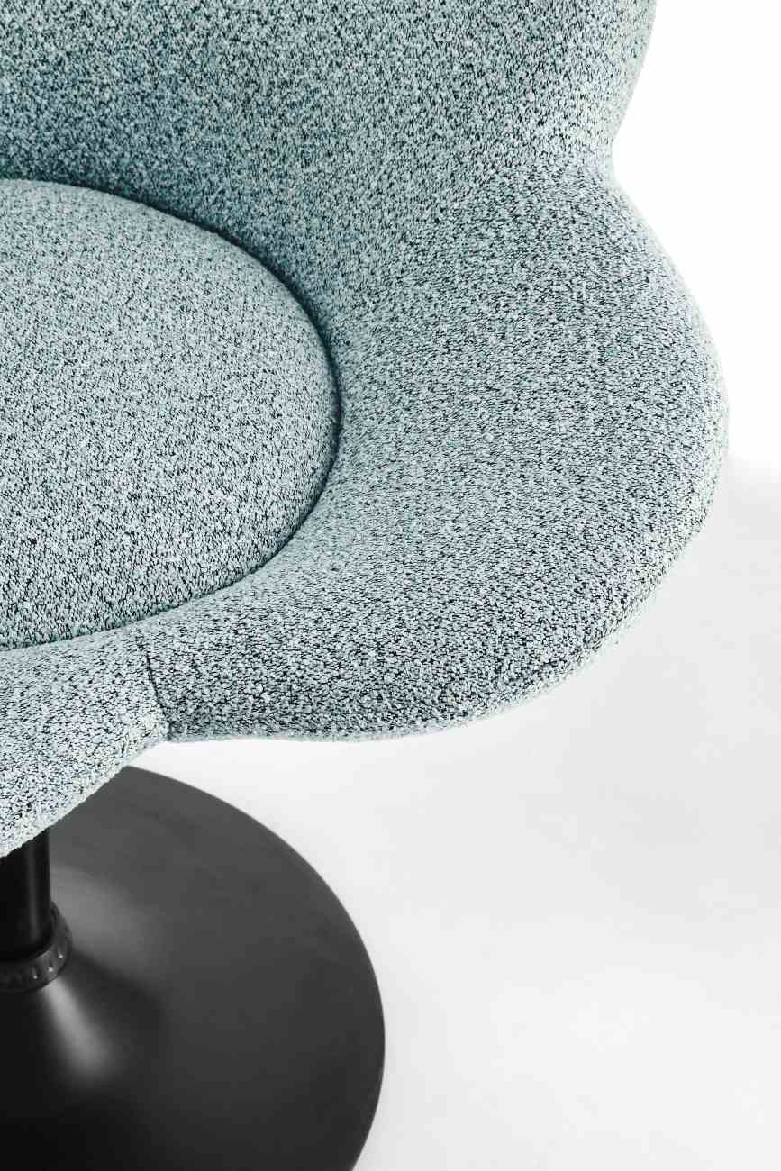 Esszimmerstuhl Fleur 2er-Set, Schwarz / Aquamarin