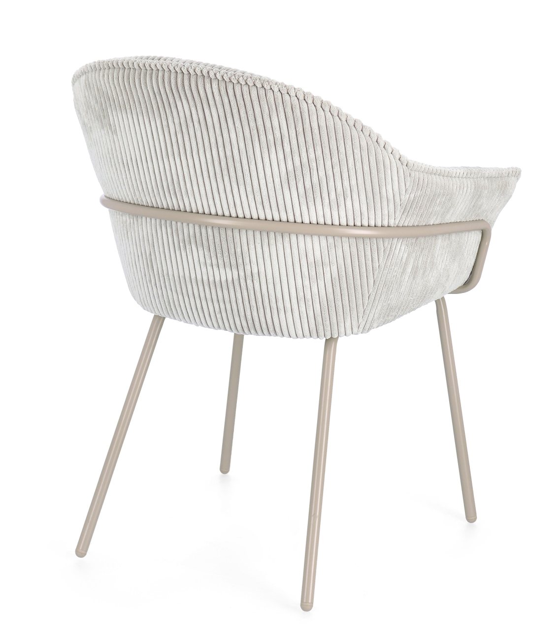 Esszimmerstuhl Cassidy 2er-Set mit Armlehne, Taupe / Hellgrau