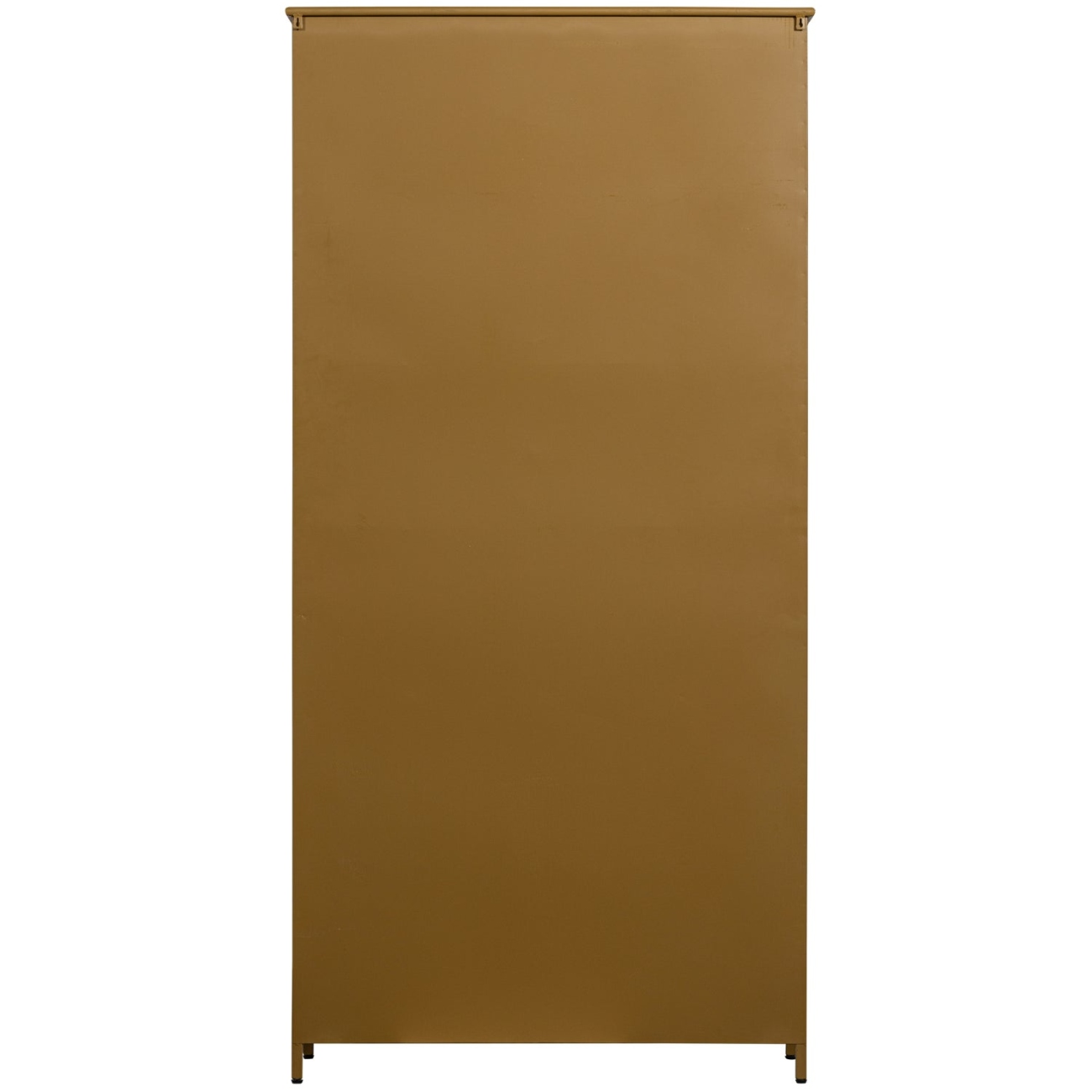 Virtrine Exhibit XL aus Metall, Honiggelb