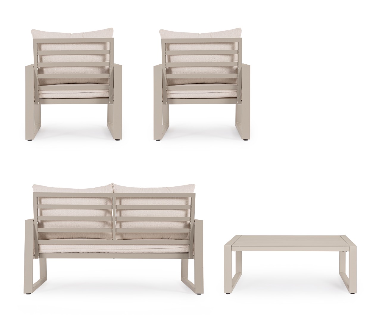 Garten-Set Captiva 4er Gruppe, Taupe
