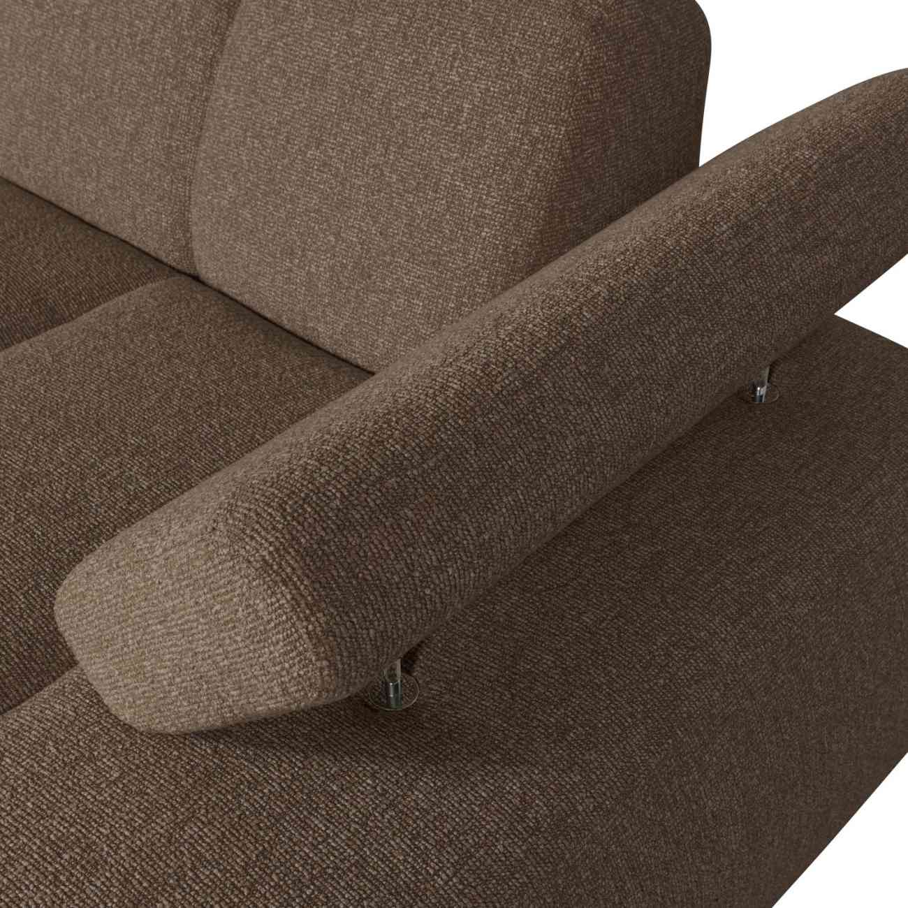 Modulsofa Mojo Boucle Chaiselongue-Rechts, Braun