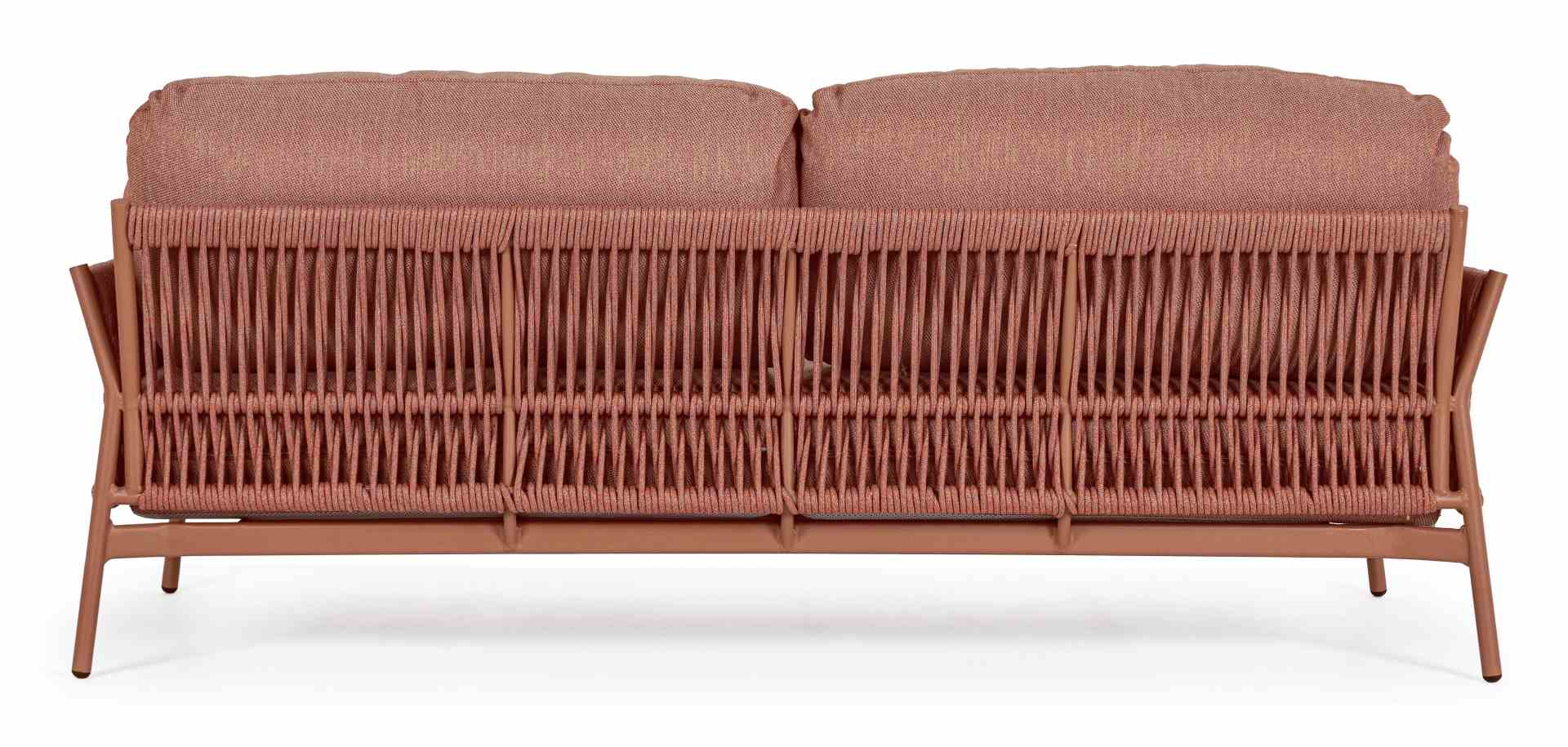 Das Gartensofa Pardis überzeugt mit seinem modernen Design. Gefertigt wurde es aus Olefin-Stoff, welcher einen roten Farbton besitzt. Das Gestell ist aus Aluminium und hat eine rote Farbe. Das Sofa verfügt über eine Sitzhöhe von 38 cm und ist für den Outd
