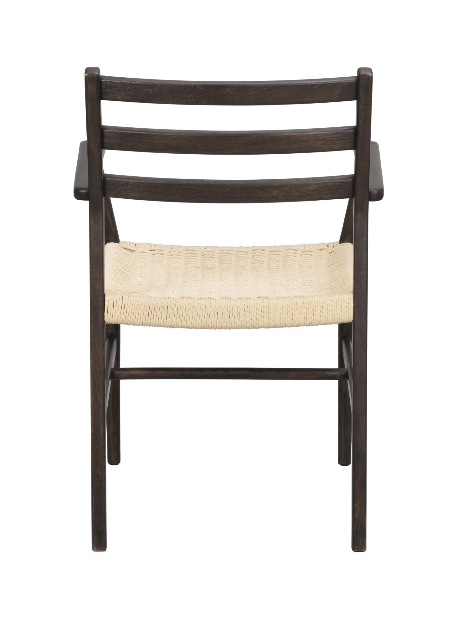 Hochwertiger Stuhl Harlan mit Armlehne, Eiche Braun / Hellbeige für jede Einrichtung.