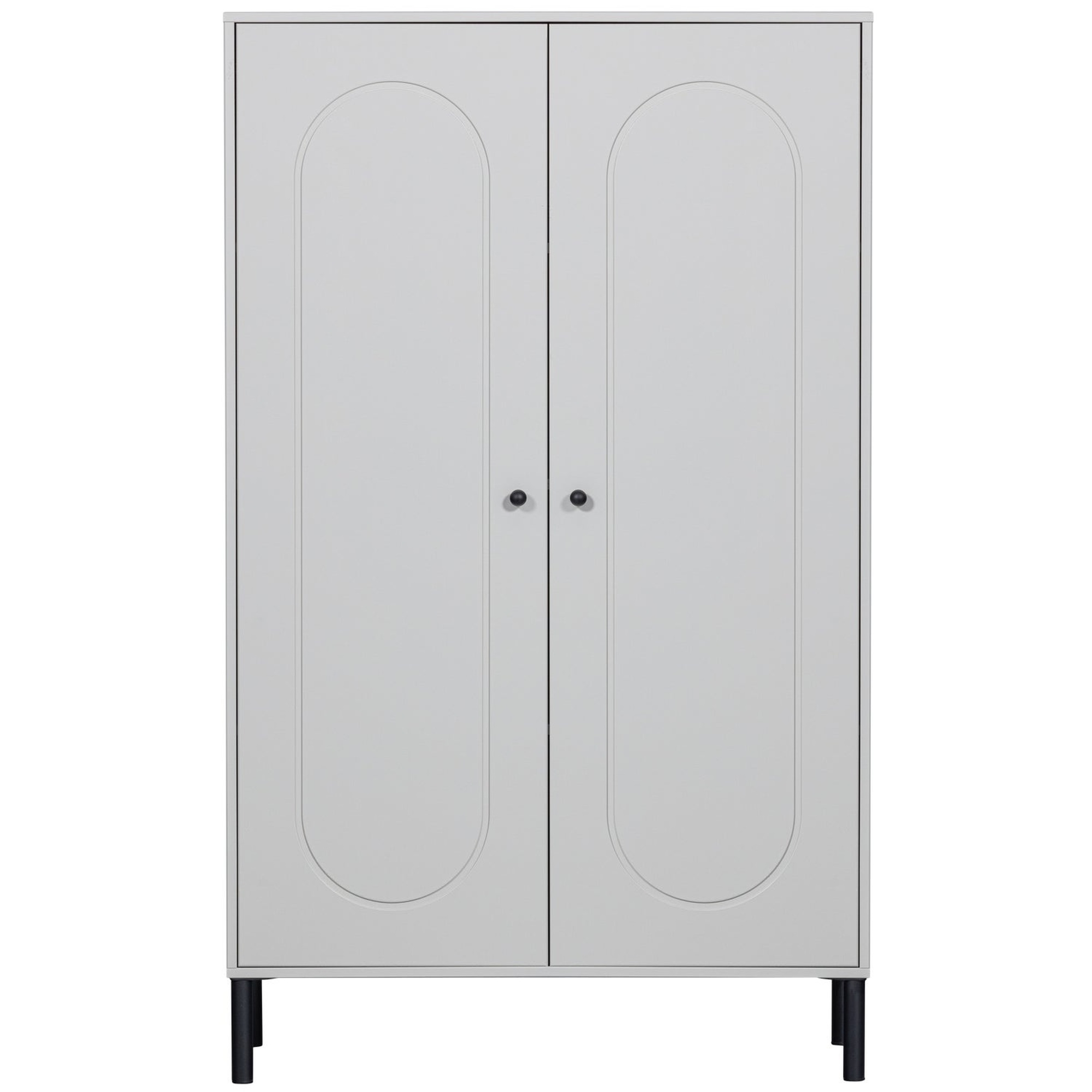 Schrank Xina niedrig Kiefer [FSC] Wolkengrau - mit viel Stauraum & moderner Optik, 149 x 90 x 40 cm