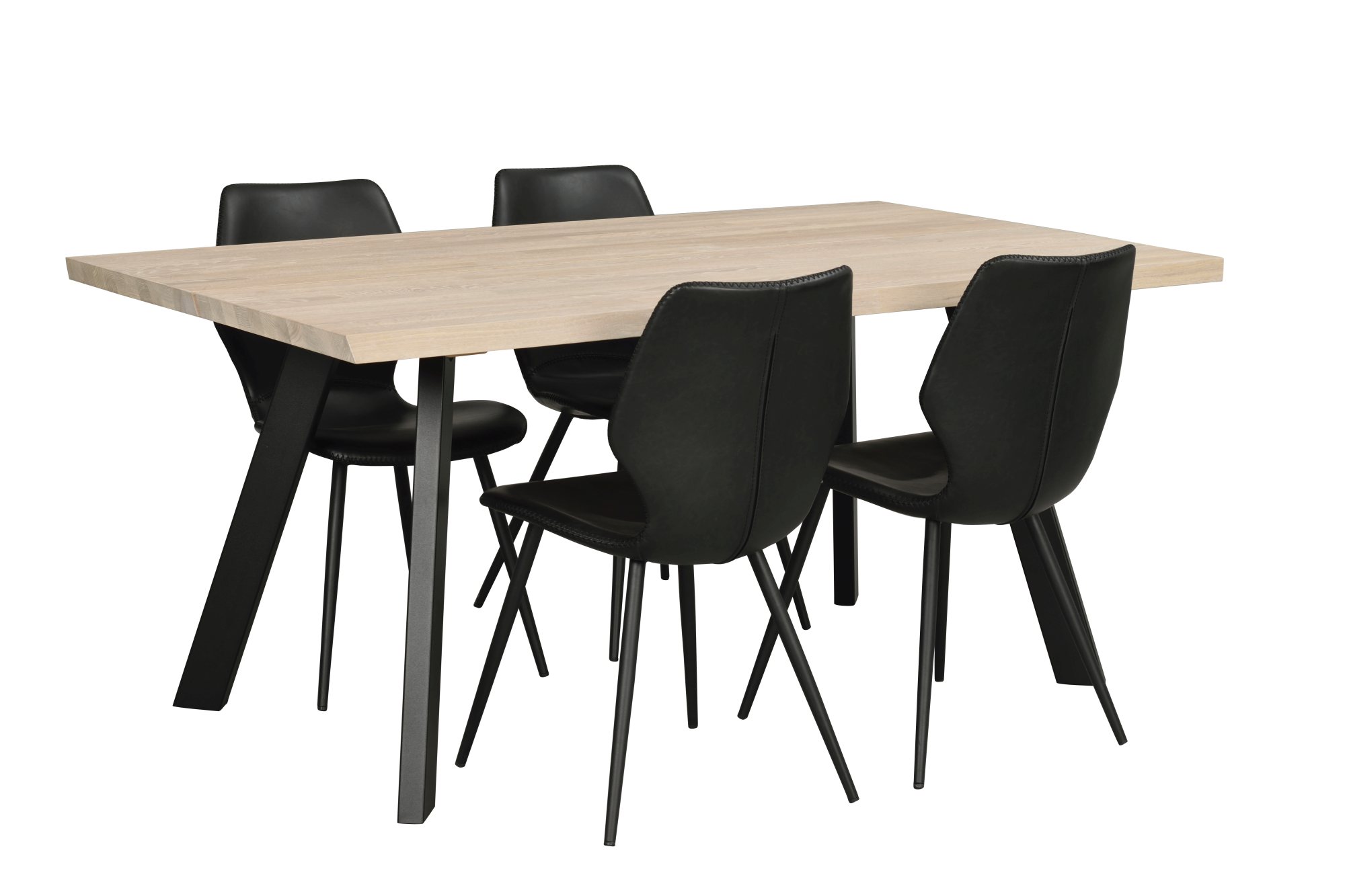 Esstisch Fred 170x95cm, Eiche Weiß pigmentiert – stilvoller Blickfang für Ihr Zuhause.