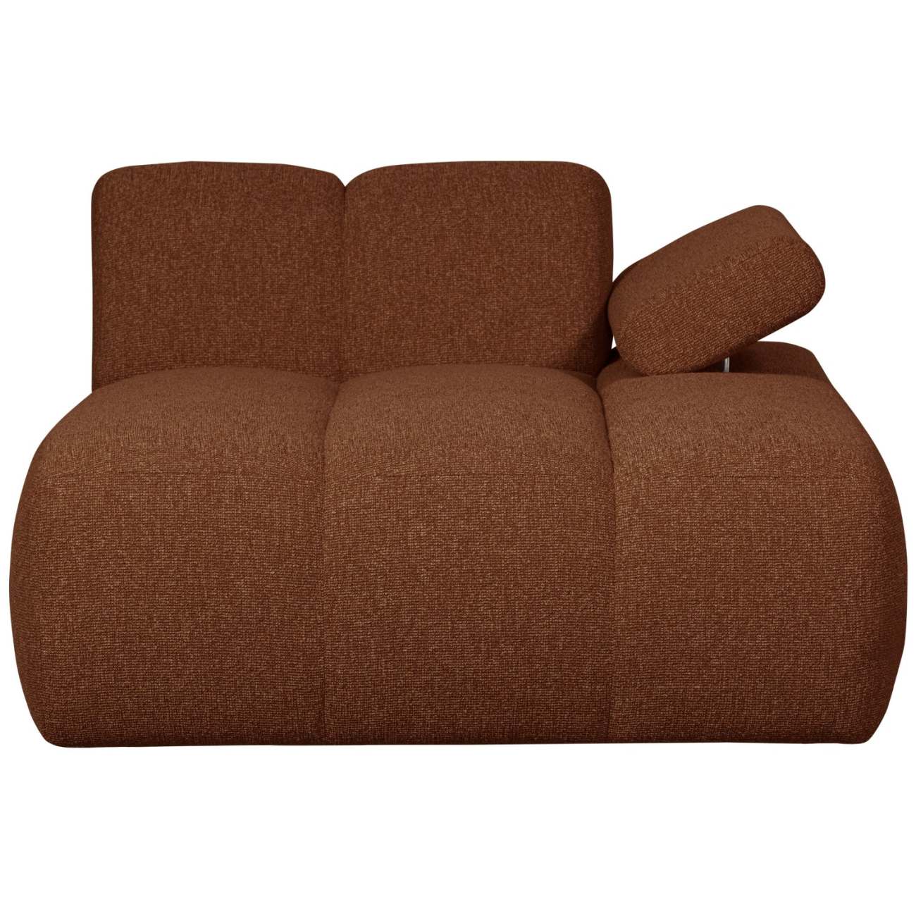 Modulsofa Mojo Boucle Chaiselongue-Rechts, Rostbraun