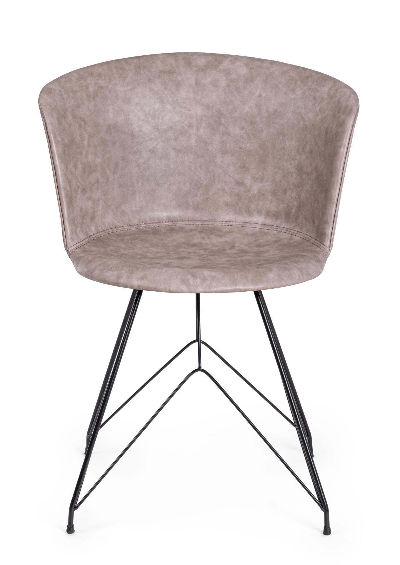 Der Esszimmerstuhl Loft überzeugt mit seinem modernem Design. Gefertigt wurde der Stuhl aus Kunstleder, welches einen Beige Farbton besitzt. Das Gestell ist aus Metall und ist Schwarz. Die Sitzhöhe beträgt 45 cm.