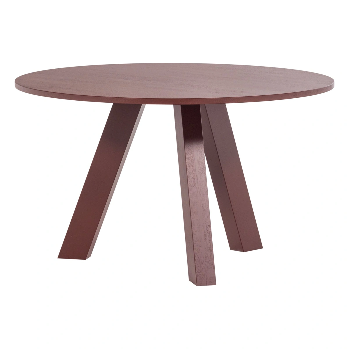 Esstisch Rhonda - Eichenholz Bordeauxrot, Ø 129 cm